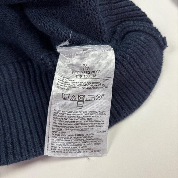 Gap Kids Fair Isle Sweater Boys XXL Heavyweight Button Front Pullover - Picture 5 of 8